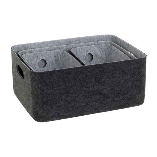 Set di cesti in tessuto 4 pz 36x27x16 cm – Casa Selección-image-1