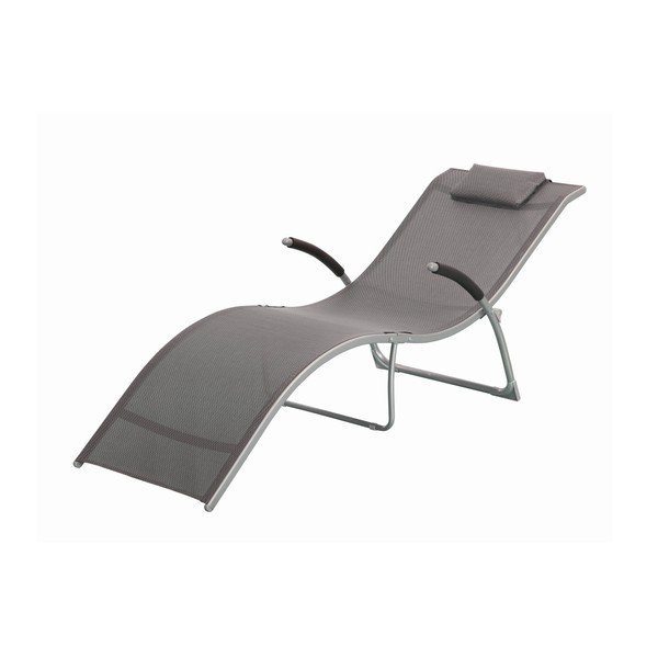 Set di 2 sedie da giardino pieghevoli ADDU Ithaca grigie - Garden Pleasure-image-1