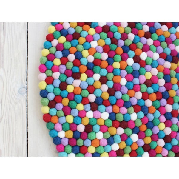 Tappeto in lana Multi, ⌀ 200 cm Ball Rugs - Wooldot