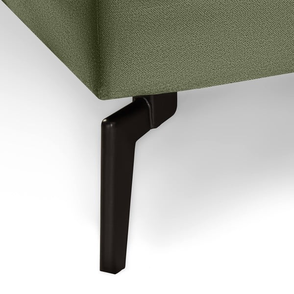 Divano letto verde in velluto ad angolo, angolo destro Fira - Bonami Selection-image-4