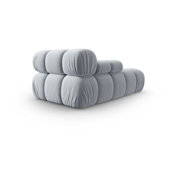 Poltrona in velluto azzurro (angolo sinistro) Bellis - Micadoni Home-image-4