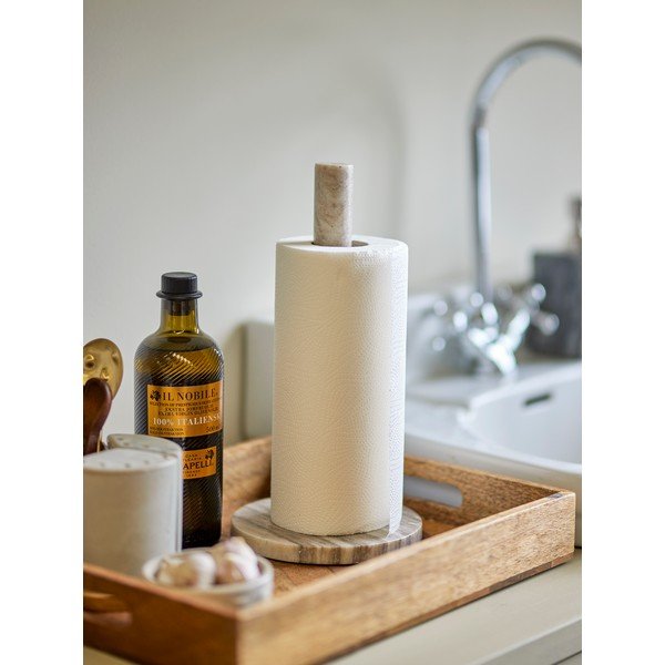 Portarotolo da cucina verticale di colore naturale in marmo ø 15 cm Emy – Bloomingville-image-1