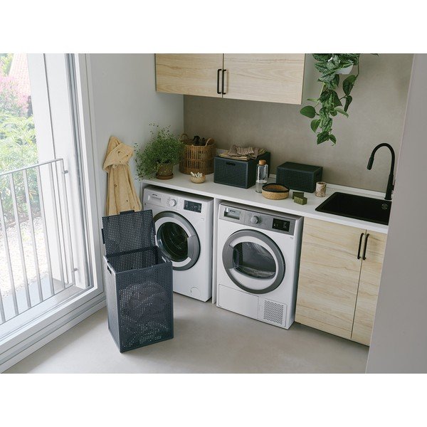 Cesta per il bucato grigio scuro in plastica riciclata 60 l Kaya – Curver-image-1