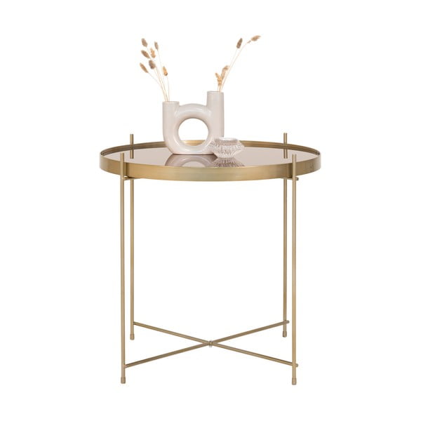 Tavolino rotondo in oro ø 48 cm Venezia - House Nordic-image-2