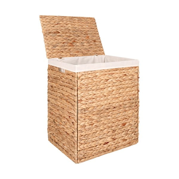 Cesta per il bucato di colore naturale in giacinto d'acqua Passo – House Nordic-image-2