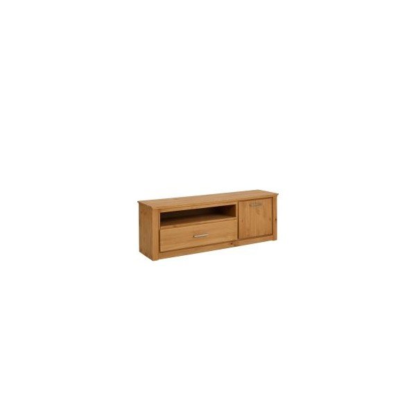 Tavolo TV in legno di pino di colore naturale 160x55 cm Celia - Støraa-image-1