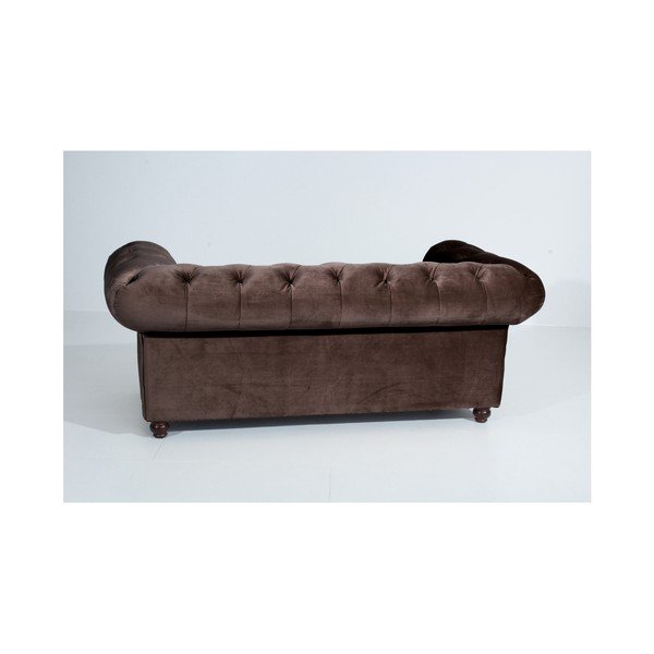Divano Orleans Velvet marrone scuro, 196 cm - Max Winzer-image-3