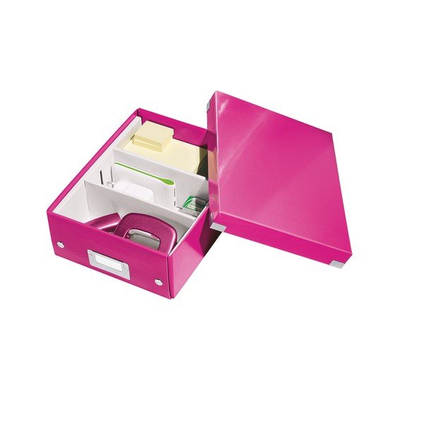 Scatola di cartone rosa con coperchio Click&Store - Leitz-image-4