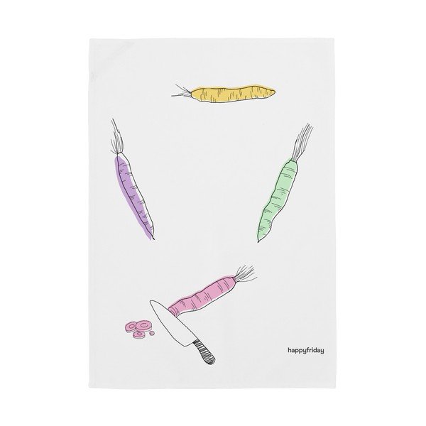 Set di 2 asciugamani in cotone 50x70 cm Carrots - Happy Friday-image-3