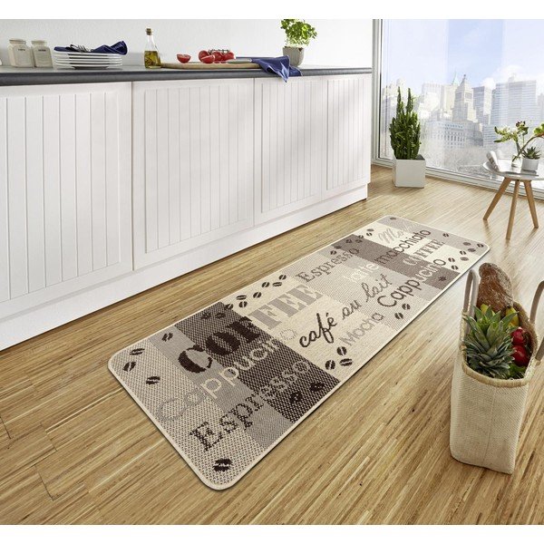 Runner da cucina beige, 70 x 180 cm Weave Coffee Selection - Hanse Home-image-1