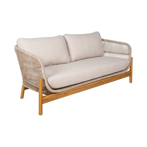 Set da giardino in legno massiccio di acacia color crema-naturale per 4 persone Terracina - House Nordic-image-1