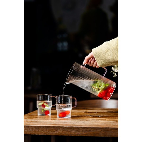 Tazze in set per cappuccino rosa in vetro 2 pz 350 ml Livio – Vialli Design-image-3