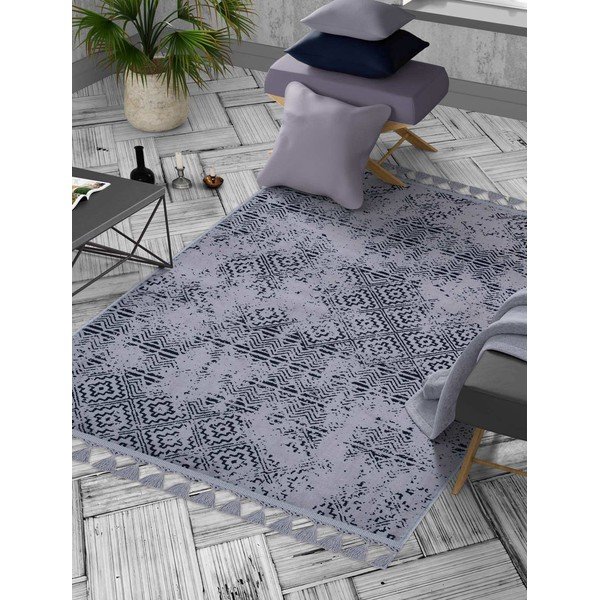 Tappeto lavabile grigio 150x80 cm - Vitaus-image-1