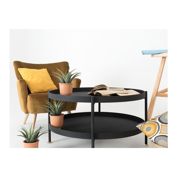 Tavolino nero , ⌀ 60 cm Hanna - CustomForm-image-2