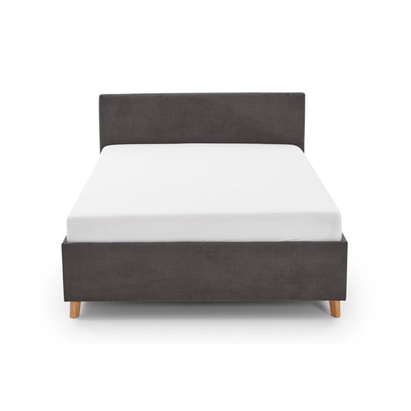 Letto da bambini color antracite imbottito con contenitore con rete inclusa 90x200 cm Cool – Meise Möbel-image-4