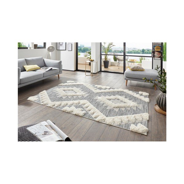 Tappeto grigio Handira Indian, 170 x 115 cm - Mint Rugs-image-3