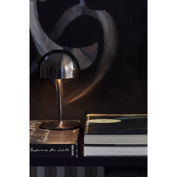 Lampada da tavolo LED grigio scuro con paralume in metallo con telecomando (altezza totale 22 cm) Tim – Sirius-image-3