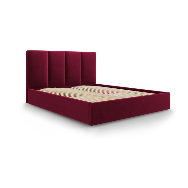 Letto matrimoniale in velluto rosso vino, 180 x 200 cm Juniper - Mazzini Beds