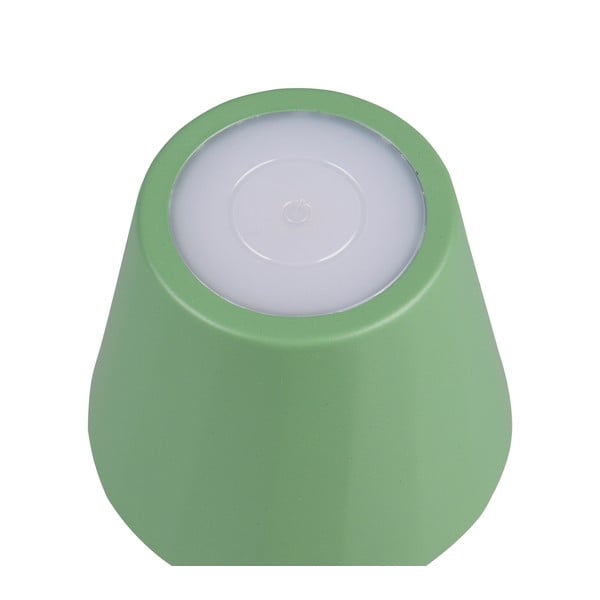 Lampada da tavolo LED verde chiaro con paralume in metallo (altezza totale 21 cm) Diaz – Trio-image-3