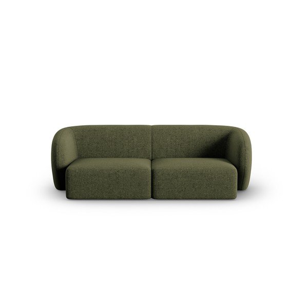 Divano verde con rivestimento in ciniglia 188 cm Paolo – Milo Casa