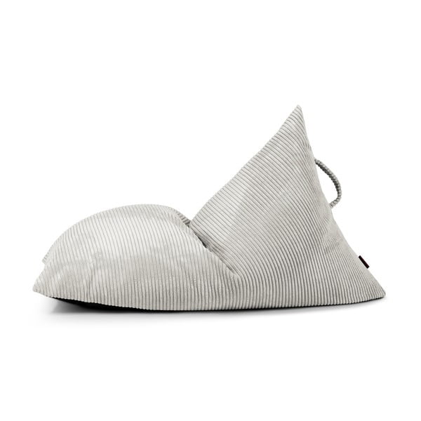 Pouf a sacco per bambini color crema con rivestimento in velluto a coste Razzy – SLOWDOWN