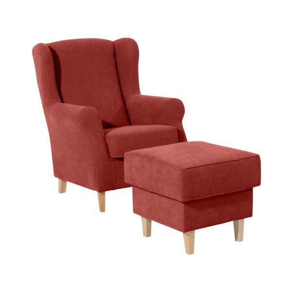 Pouf rosso mattone Lorris - Max Winzer-image-2