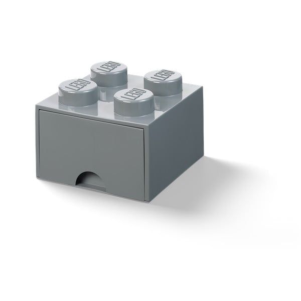 Contenitore per bambini grigio scuro con cassetto - LEGO®