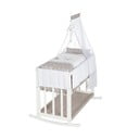 Culla bianca con contenitore e baldacchino 90x45 cm Indibär - Roba