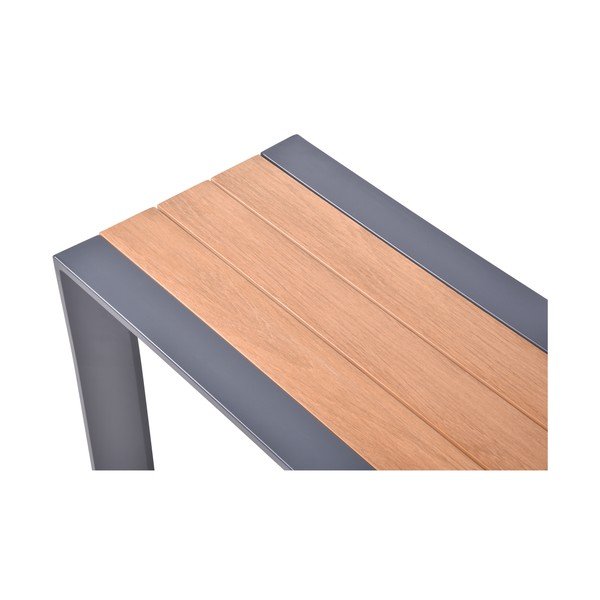 Panca da giardino in metallo grigio-marrone scuro Silea - Garden Pleasure-image-3