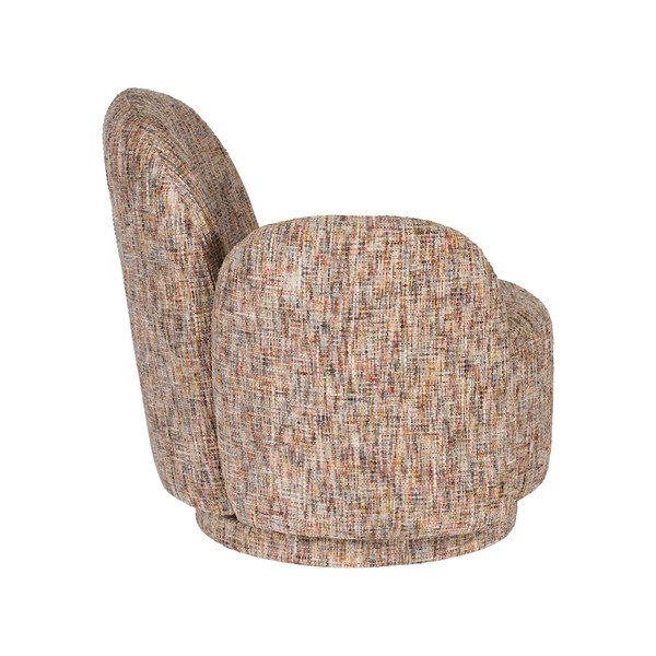 Poltrona beige girevole con rivestimento in ciniglia Rose – Dutchbone-image-3