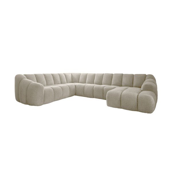 Divano angolare beige (con penisola a sinistra/a U) Shell – Miuform