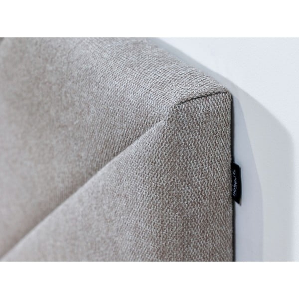 Letto matrimoniale imbottito beige rete inclusa 160x200 cm Romane - Bobochic Paris-image-4