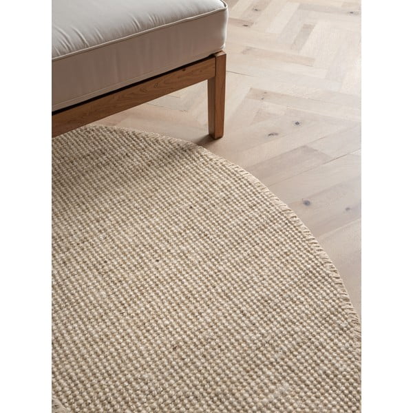 Tappeto rotondo color crema in iuta ø 200 cm Bouclé Jaipur – Hanse Home-image-2