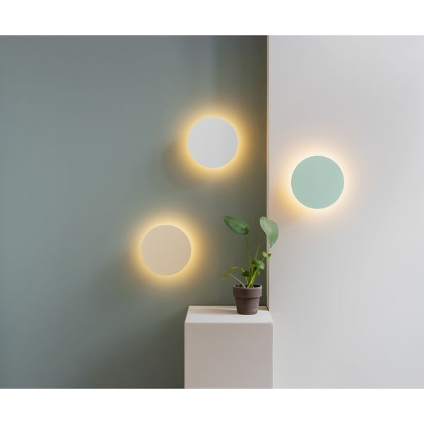 Lampada da parete a LED bianca con timer/telecomando USB ø 19 cm Dot - Remember-image-1