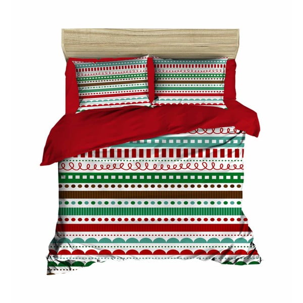 Biancheria da letto natalizia per letto matrimoniale con lenzuolo Nina, 160 x 220 cm - Mijolnir