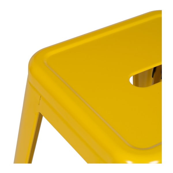 Set di sedie da bar gialla in metallo 2 pz (altezza della seduta 76,5 cm) – Ixia-image-2