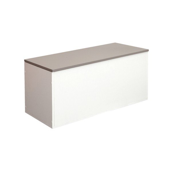 Cassettone bianco con coperchio grigio-marrone Cavaliere - Symbiosis