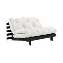 Divano letto color crema 140 cm Roots Black Night - Karup Design
