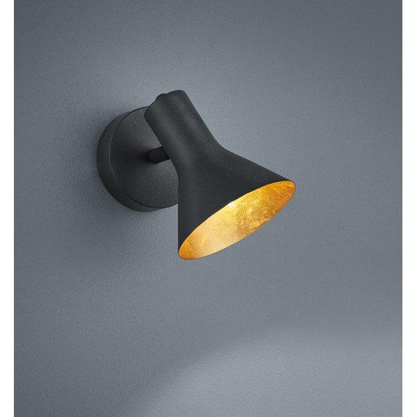 Lampada da parete nera in metallo ø 11 cm Nina – Reality-image-1