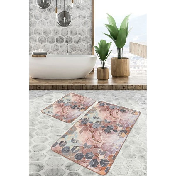 Set di tappetini per il bagno in velluto 2 pz 60x100 cm – Mila Home-image-4