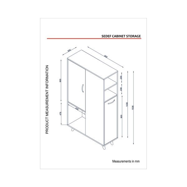 Mobile da bagno Amelie, 90 x 154 cm - Furny Home-image-1
