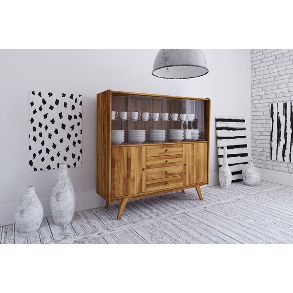 Vetrina in rovere 160x154 cm Retro - The Beds-image-1