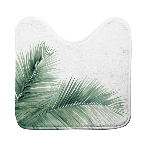 Tappetino per il bagno bianco e verde per WC 45x45 cm Havane – douceur d'intérieur