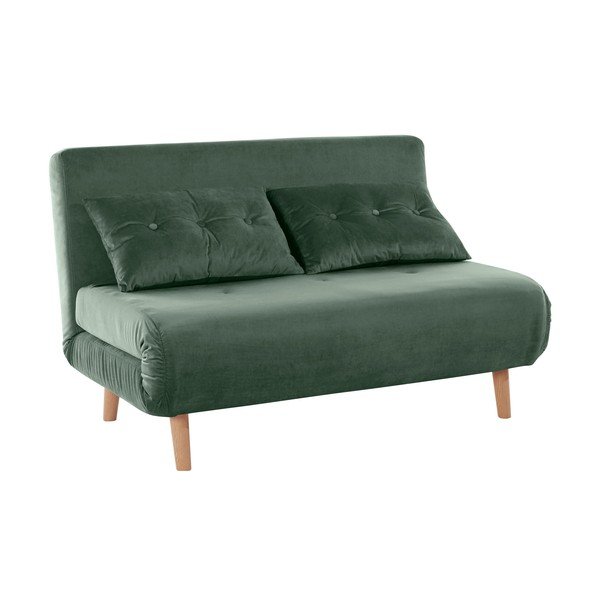 Divano in velluto verde 125 cm Magalli - Støraa