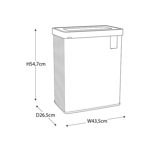 Cestino per la spazzatura blu in plastica riciclata 54 l Verto Recycle - Curver-image-4