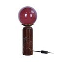 Lampada da tavolo burgundy in marmo (altezza totale 38 cm) Lazio Sphere – Leitmotiv