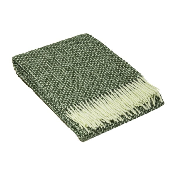 Plaid di lana verde Prime, 140 x 200 cm - LANZARETTI