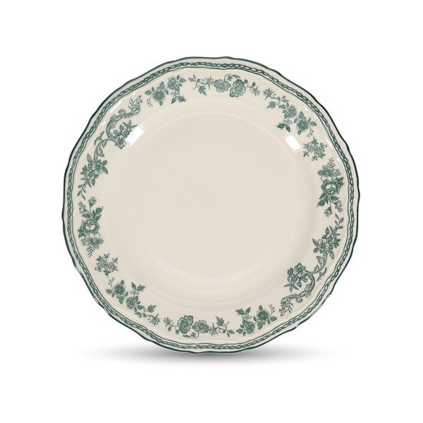 Piatto da dolce verde/avorio in porcellana ø 21,5 cm Cyril – S|P Collection