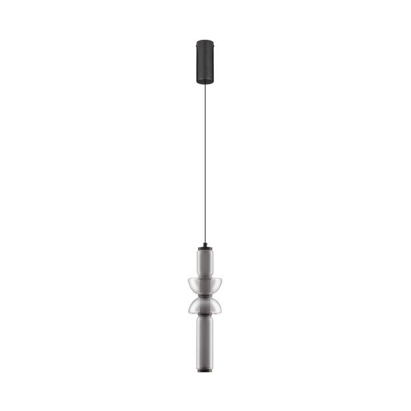 Lampadario LED grigio in vetro con intensità regolabile ø 12 cm Ulon – Nova Luce