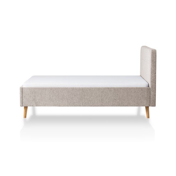 Letto matrimoniale imbottito grigio/marrone rete non inclusa 140x200 cm Smart – Meise Möbel-image-2